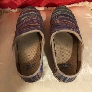 DANSKO Jute Pro Artisan Weave Fabric Slip On Clogs